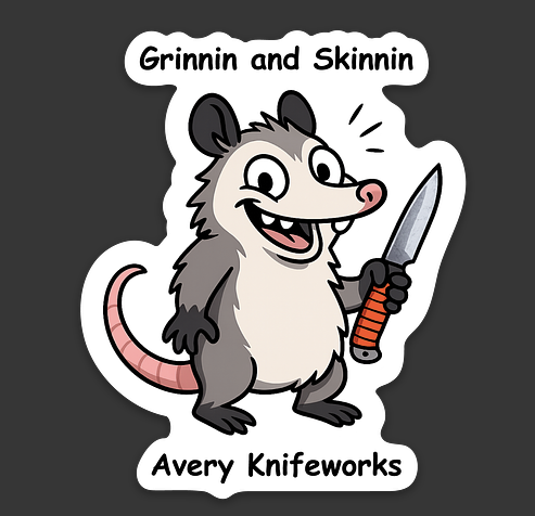 ~Grinnin & Skinnin AKW Sticker